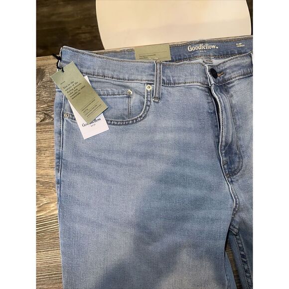 Men's Slim Fit Barrel Jeans - Goodfellow & Co. 40”x32” Total flex. NWT. - Picture 2 of 4